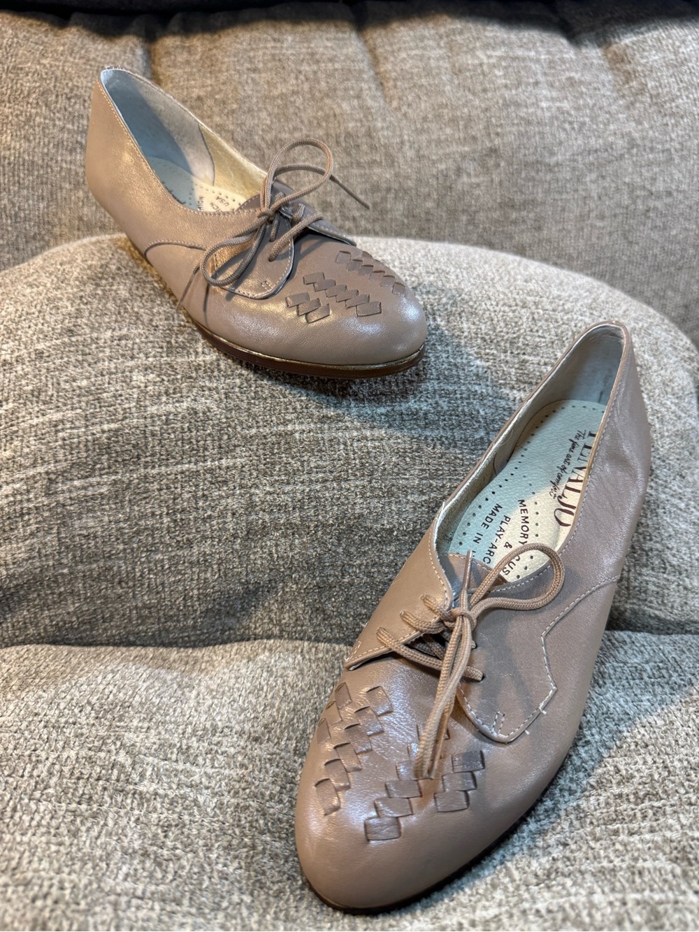 Vintage Penaljo Leather Fine Art of Comfort lace-up oxford flats #24260 Size 5M - Picture 11 of 11